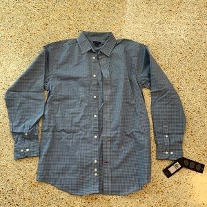 TOMMY long sleeve blue plaid boys 18